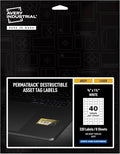 Avery® White Asset Tag Labels, 3/4" x 1-1/2", Destructible Laser Printable Tags, 329 Waterproof Labels (60529)