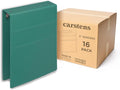 Carstens 2-Inch Heavy Duty 3-Ring Binder - Top Opening, Teal, Durable Plastic, No-Gap Rings, Waterproof Cover, No Pockets, Holds 300 US Letter Sheets, BPA-Free, Made in USA (5872-3R), Case of 16
