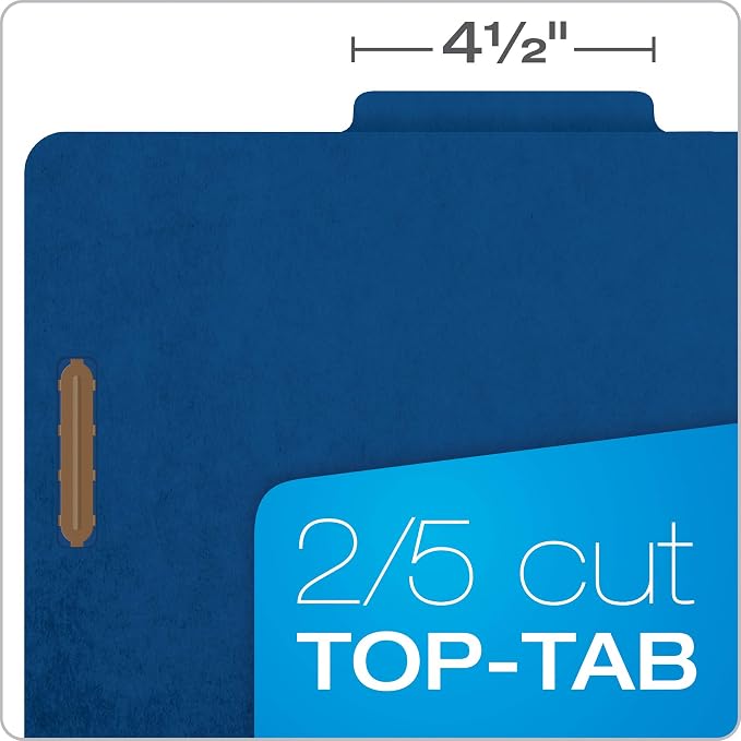Pendaflex Classification File Folders,1 Divider, Durable File Organizer for Home, School or Office, Letter-Size Folders for Files, Paper Organizer, Durable Prongs, (B006NVMJCC)
