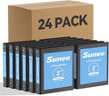 SUNEE Black Binders 1 Inch 24 Pack Bulk, Clear View 3 Ring Binders PVC-Free (Fit 8.5x11 Inches) for School or Office Supplies