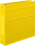 Carstens 2-Inch Heavy Duty 3-Ring Binder - Side Opening, Yellow, Durable Plastic, Precision No-Gap Rings, Waterproof Covers, No Pockets, Holds 300 Letter-Sized Sheets, BPA-Free, Made in USA (2842-3R)