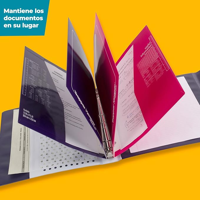 Mead Trapper Keeper Binder, Retro Design, 1 Inch Binder with Folders and Pockets, Holds 8-1/2" x 11" Paper, Shapes (260038CQ1-ECM) (Pack of 6)