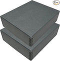 Lineco Museum Archival Storage Box, 8.75x10.75x3 in. Drop Front Design. Acid-Free with Metal Edge. Organize Photos, Pictures, Prints, Documents, Crafts, DIY. Gray, 2 Pack