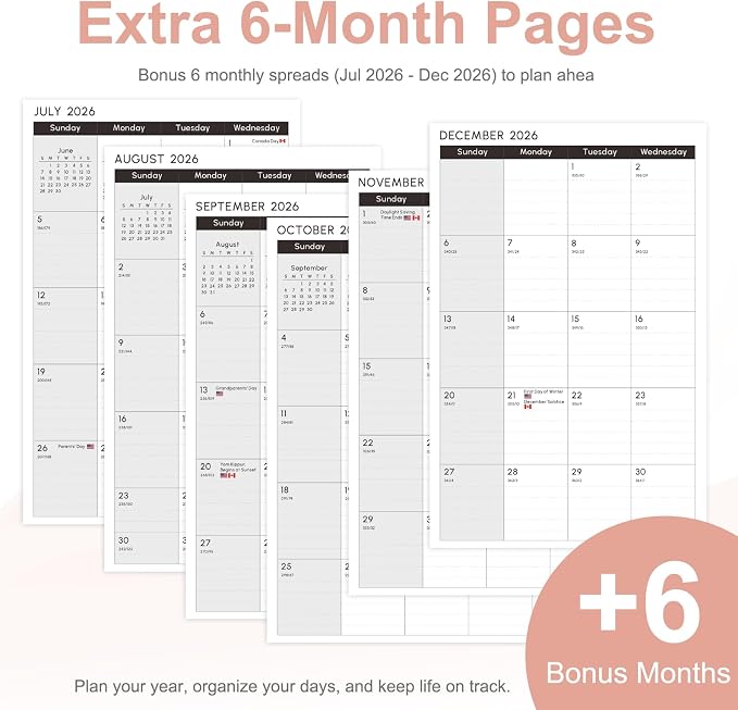 2027 Planner, Weekly and Monthly Calendar Planner Book, JAN 2027 - DEC 2027