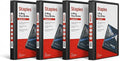Staples 1/2" 3-Ring View Binder, D-Ring, Black, 4/Pack