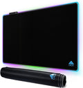 Cacoy 31.5x20 Inch RGB Gaming Mouse Pad, Non-Slip Large LED Desk Mat, Black | Extended Computer Mouse Mat with 9 Lighting Modes, Premium Textured Surface Stitched Edges RGB Keyboard Pad Gamer Accessories