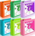 Sinload 6 Pcs 3 Ring Binder, Large Capacity D Ring Binders with Pockets, 8.5" x 11" Presentation Folder View Binder with Customizable Clear Cover for Documents Files Projects(Multicolored,4 Inch)