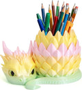 3D Printed Dragon Pencil Holder for Desk, Removable Dragon Egg Pen Holder, Cute Pencil Cup Desk Organizer for Pens, Pencils, Paper Clips, Makeup Brushes, Fantasy Desk Decor Gift for Kids