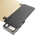 Desk Extender Tray, 28" x 12", with Storage Drawer, Large, Black | Desk Extension, Clamp on Desk Shelf, Clamp On Keyboard Tray for Office and Home, Workstation Organizer