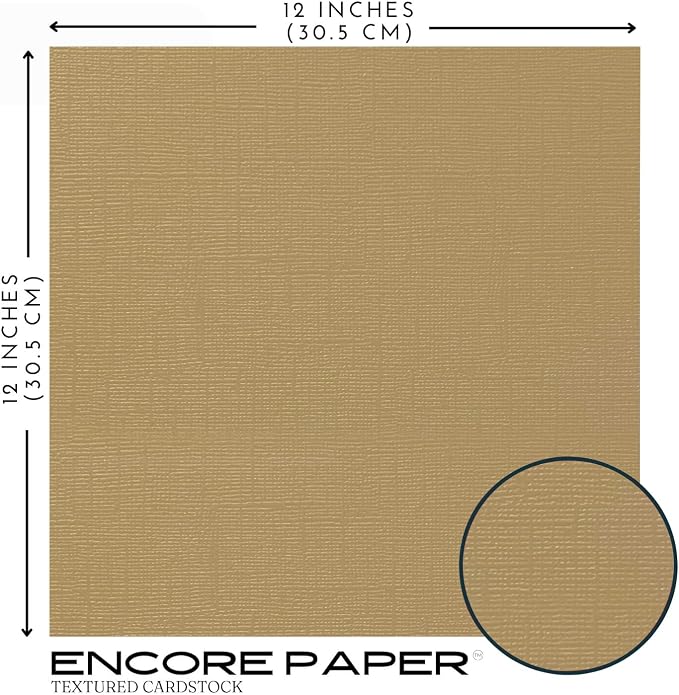 Brown Sugar—12x12 Textured Cardstock | 80lb Textured Brown Scrapbook Paper | Premium Cardstock for Cricut Cutting | 25 Sheets