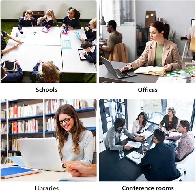 Goakwwuz Conference Room Table, Folding Conference Tables,Thicken Grey Tabletop,Flip Top Wooden Seminar Meeting Room Table for Conference Room Offices (10, Black+White, 55.1”)