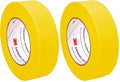 3M Automotive Refinish Masking Tape 388N, 06654, 36 mm x 55 m, Yellow, Crepe Backing, Moisture Resistant, Multi-Purpose (Pack of 2)