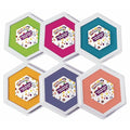 Colorations Jumbo Large Washable Stamp Pads for Kids, Rubber Stamps, 6 x 7" | Ages 2+, Non-Toxic, Arts & Crafts, Teachers, Handprints, 6 Colors, DIY, Craft Ink Pad for Stamps, Scrapbooking