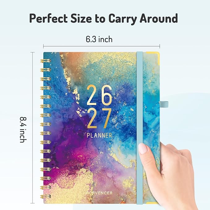 Jul 2026 - Dec 2027 Planner, Forvencer 18 Month Planner 2026-2027, 6" x 8"