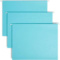 Smead Standard Hanging File Folders, 25 Count, Aqua Blue, 1/5-Cut Adjustable Tabs, Letter Size (64058)