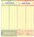 Compumatic Time Cards for Amano MJR-7000 & MJR-8000 Clocks (1000/Box) | 10 Groups Numbered 000–099. Card dimensions 3.25in W × 7.375in L. For Microder series only. Not for MJR-Plus or MJR-PLUSez