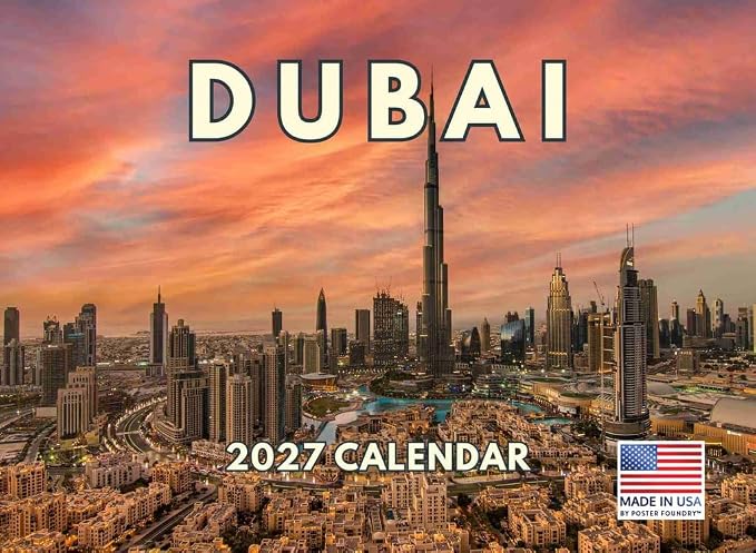 Dubai Calendar 2027 Monthly Wall Calender 12 Month