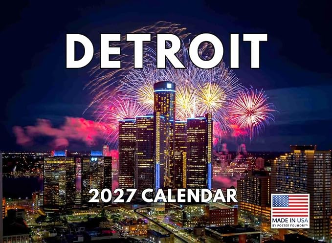 Detroit Michigan Calendar 2027 Monthly Wall Calender 12 Month