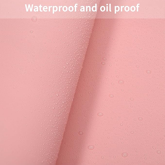 Zinkooat Leather Table Cover,1.8mm Thick,30x60 Inch Desk Cover,Large Desk Mat,Table Protector,Table Cover Protector,Glass Table Protector,Table Top Cover,(Pink+Silvery,30x60)