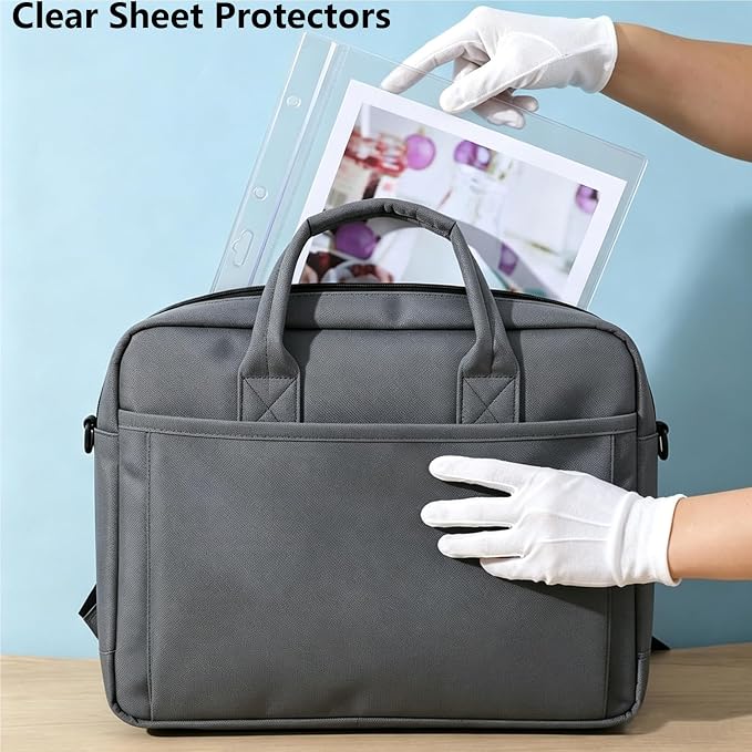 5 Pack Sheet Protectors，8.5" x 11" Waterproof Resealable Zip Wall Sign Holder Page Protectors Clear Photo Plastic Sleeves, Duty Work Pocket Hanging Sheet Protectors (Horizontal, 5 Pack)