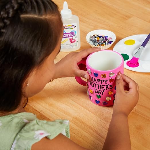 Colorations Decorate Your Own Ceramic Mugs, Unglazed Ready to Craft | Set of 6