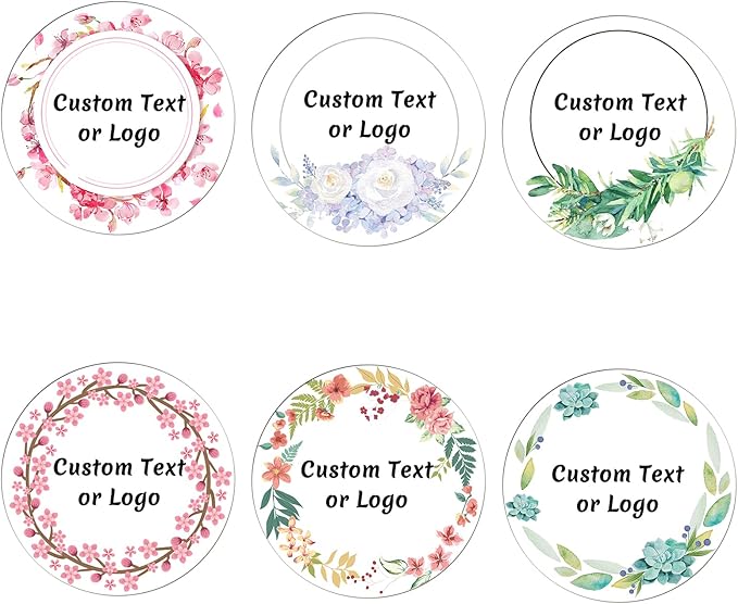JOVELLO Personalized Custom Stickers - 60-1000 PCS Circle Custom Labels for Business, Logo, Office, Parties, etc (Labels Stickers-2)
