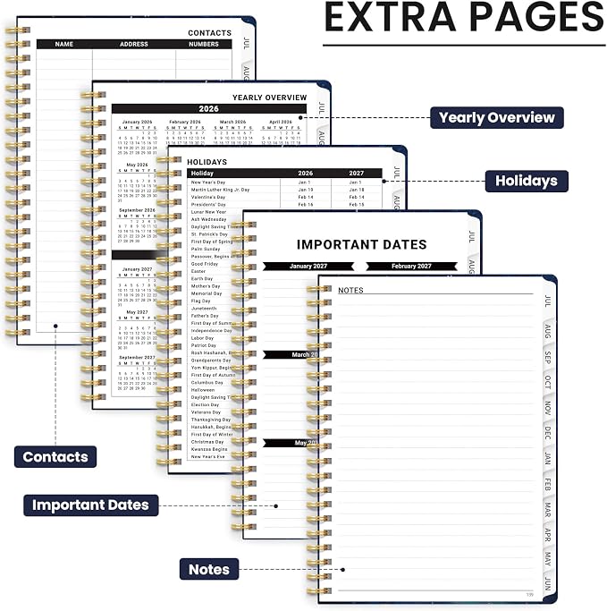 ZOTIA Planner 2026-2027 Weekly & Monthly Calendar Planner Jul 2026-Jun 2027