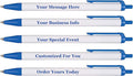 RevMark Personalized Ballpoint Pen, Custom Printed Name, Business or Event Information, Timeless Advertising, USA Made Pens, Promotional Marketing, Smooth Black Ink, Bulk Pack (Blue,100 Ct.)