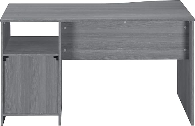 Techni Mobili 51 Inch Classic Computer Desk w/Drawers & Storage, Grey | 51 Inch classic desk with 3 drawers, spacious storage, sturdy frame, and functional home office workstation for modern setups