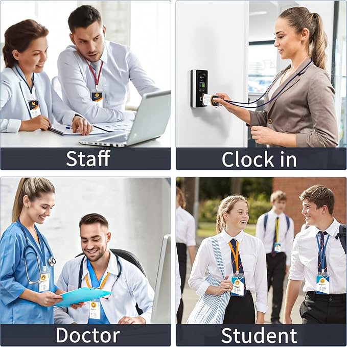 30 Pack ID Badge Holder - Vertical Badge Holder, 2.25" x 3.5" Clear Cards Holders for Lanyard, Plastic Sealable Waterproof, Name Tag Holder for Nurses, Office and School