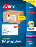 Avery® Printable Blank Shipping Labels, 2.5" x 4", White, 800 Labels, Laser Printer, Permanent Adhesive (5817)