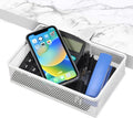 Under Desk Drawer, Clamp on Desk Organizer Under Table Hanging Desk Storage | 2 ways to clamp on: desk side or leg. Under desk organizer, clamp on desk drawer, basket hanging under table shelf, no-drill