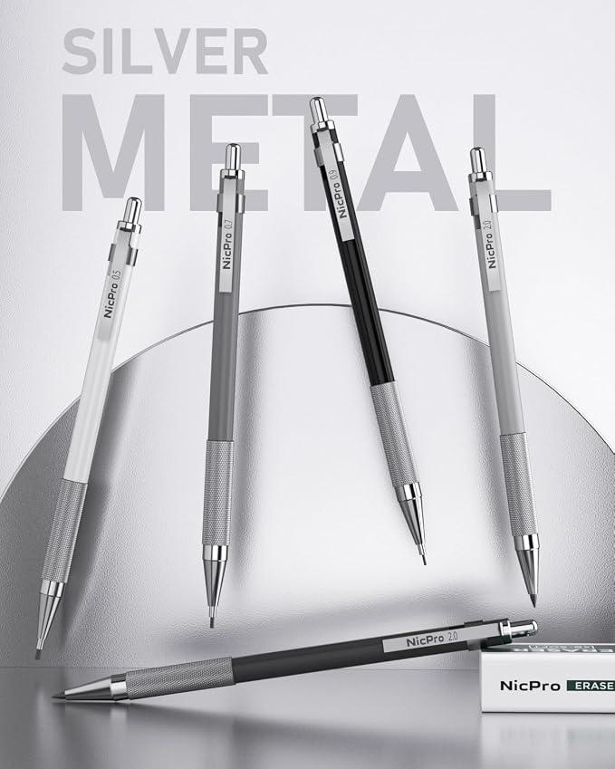 Nicpro 38PCS Art Mechanical Pencils Set in Leather Case