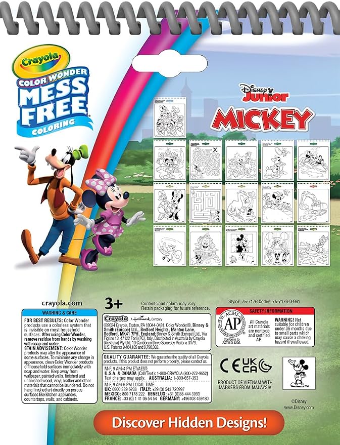 Crayola Disney Color Wonder Bundle (3 Pack), Toddler Mess Free Activity Pads & Markers, Disney Coloring Toys, Gift, 3+