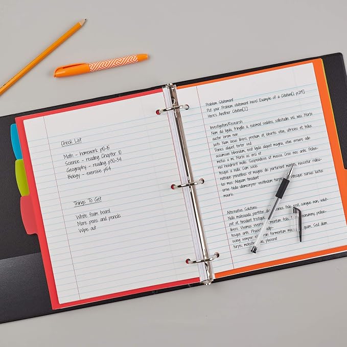 Avery Durable View 3 Ring Binder, 1-1/2 Inch Slant Rings, 4 Black Binders (05738)