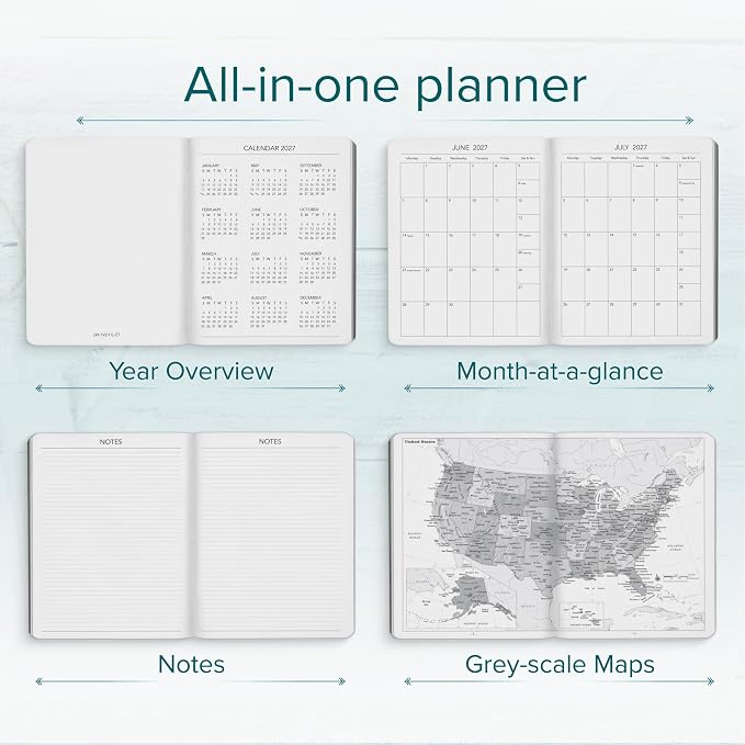 Harbor Large Weekly Monthly Planner 2026-2027 Cambridge Orchid Flower