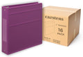 Carstens 2-Inch Heavy Duty 3-Ring Binder - Side Opening, Dewberry Purple, Durable Plastic, No-Gap Rings, Waterproof Cover No Pockets, Holds 300 Letter Sheets, BPA-Free Made in USA (2841-3R) Case of 16