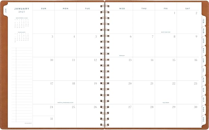 AT-A-GLANCE® Signature Collection 2027 Weekly Monthly Planner, Brown, Large, 8 1/2" x 11"