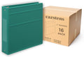 Carstens 2-Inch Heavy Duty 3-Ring Binder - Side Opening, Teal, Durable Plastic, No-Gap Rings, Waterproof Covers, No Pockets, Holds 300 Letter-Sized Sheets, BPA-Free, Made in USA (5822-3R), Case of 16