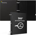 360 Degree Pivotable Binder, Upgraded 3 Ring Binder 1 inch, Flexible Binders 3 Ring, Foldable Three Ring Binders- Black