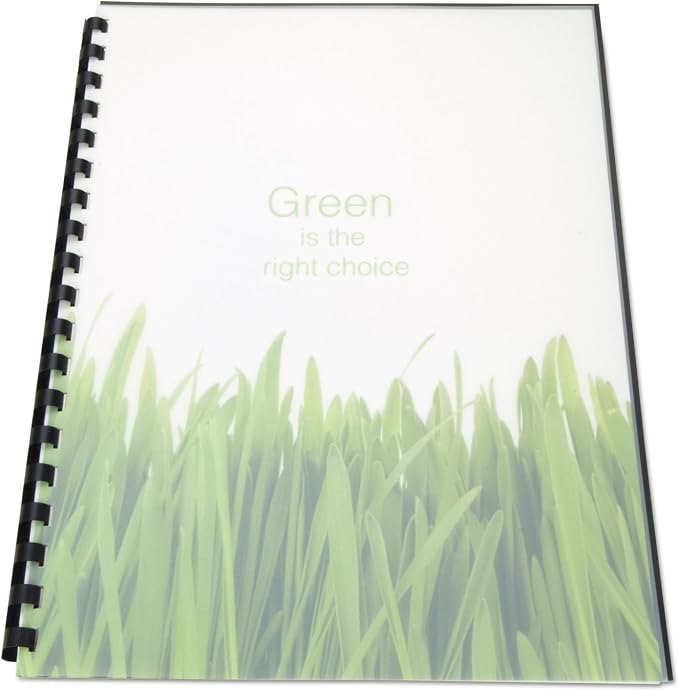 Swingline GBC 100% Recycled Poly Binding Cover, 11"x8-1/2", Frost, Pack of 25 (25817)