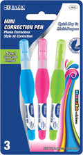 BAZIC Metal Tip Mini Correction Pen, 3ml (Pack of 3) (1615)