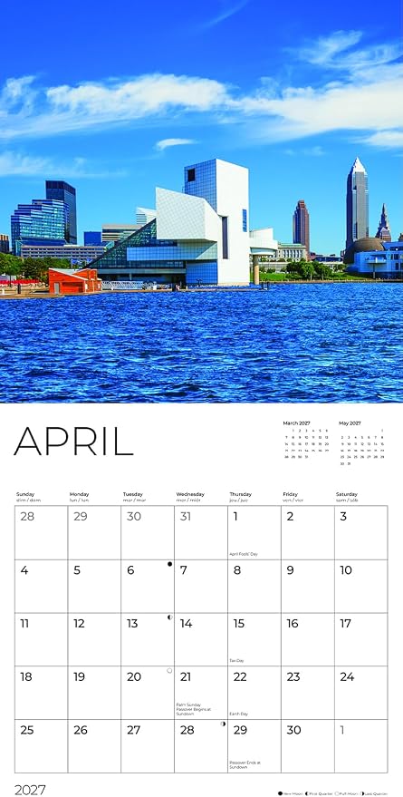 Great Lakes 2027 Wall Calendar, 12 x 24 Hanging Pacific Waters Press