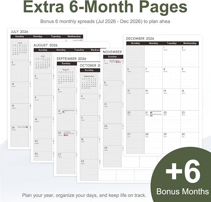 2027 Planner, Weekly and Monthly Calendar Planner Book, A5(6.3'' x 8.5'')