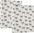 Black Bow Pattern 3 Ring Binder 1.5 Inch 2 Pack with 200 Sheet for Kids School Supplies Women Men Office