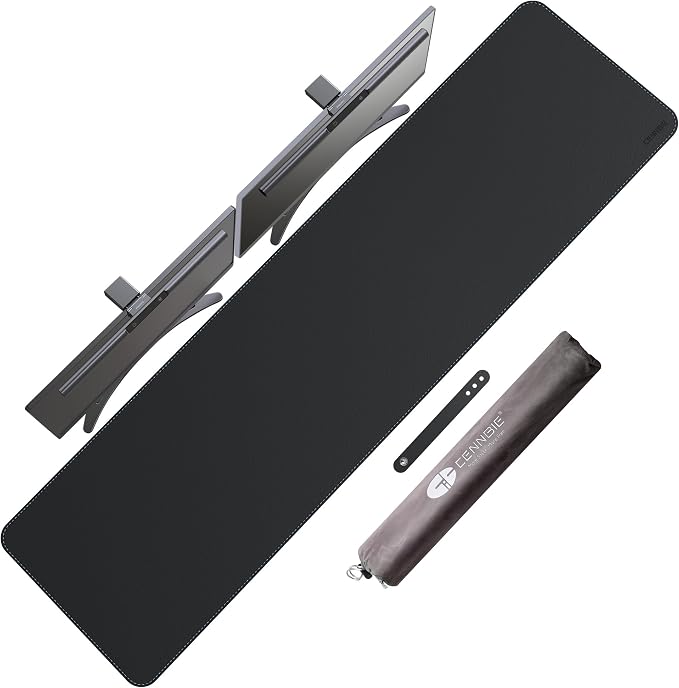 CENNBIE Leather Desk Mat Protector, 59" x 16"Desk Mat on top of desks | Premium Stitched Edges Resist Wear. Waterproof, Non-Slip & Easy To Clean. Protects Desk From Scratches. For Office & Home.
