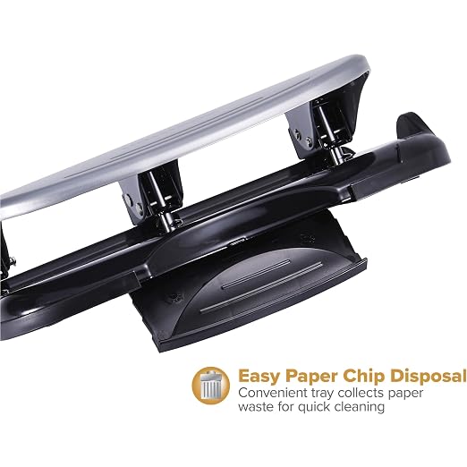 Bostitch Office PaperPro inPRESS 40 Reduced Effort 3-Hole Punch, 40 Sheets, Silver (2240)