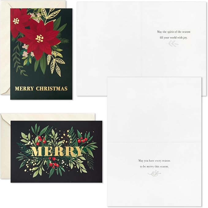 Hallmark Bulk Christmas Cards with Envelopes, 72-Pack (Merry and Bright)
