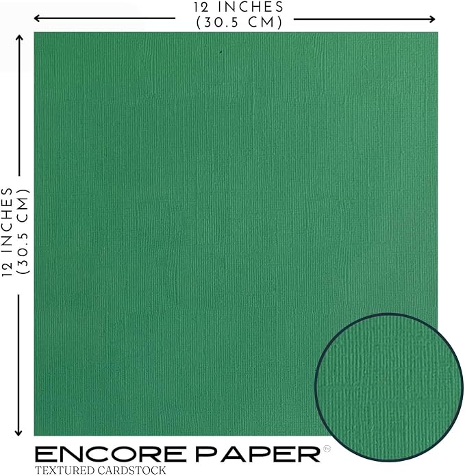Shamrock—12x12 Textured Cardstock | 80lb Textured Green Scrapbook Paper | Premium Cardstock for Cricut Cutting | 25 Sheets
