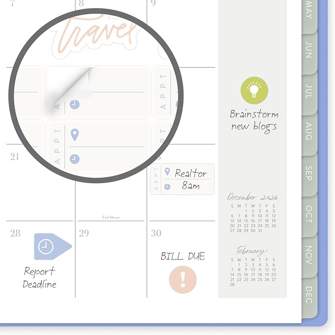 Mead Cambridge 2027 Planner, Weekly & Monthly, 5.5" x 8.5", Leah Bisch, Floral Rain (LB56-200-27)